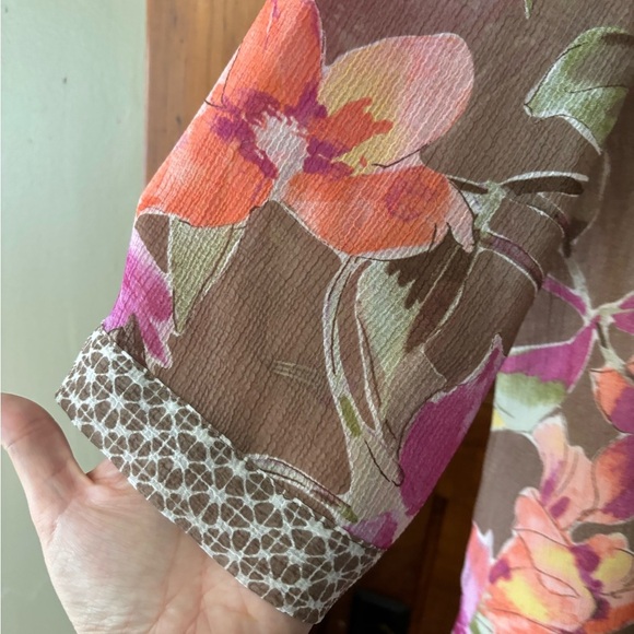 Alfred Dunner Pink Orange Graphic Tunic - Picture 2 of 6